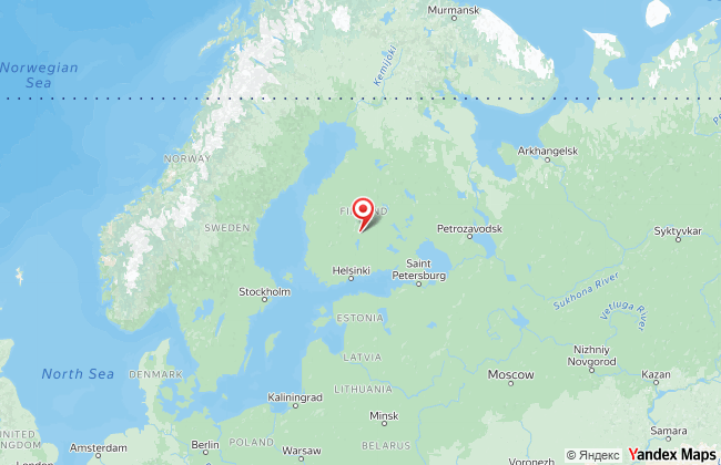 Карта маршруту репатріації з Фінляндії до України