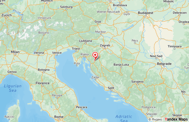 Карта маршруту репатріації з Хорватії до України