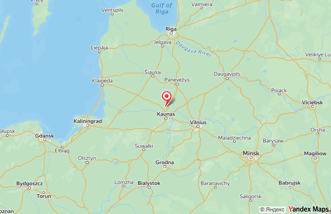 Карта маршруту репатріації з Литви до України