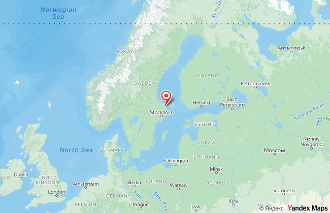 Карта маршруту репатріації з Швеції до України