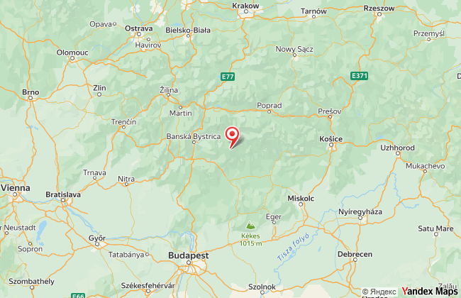 Карта маршруту репатріації з Словаччини до України